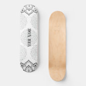 Skateboard Skate Mandala noir et blanc (Recto)