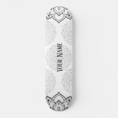Skateboard Skate Mandala noir et blanc (Recto)