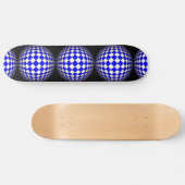 Skateboard Skate noir et bleu 3D Sphere Crazy (Horz)