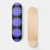 Skateboard Skate noir et bleu 3D Sphere Crazy (Recto)