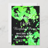 Skateboard Skate Park Invitation Anniversaire (Devant)