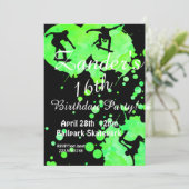 Skateboard Skate Park Invitation Anniversaire (Debout devant)