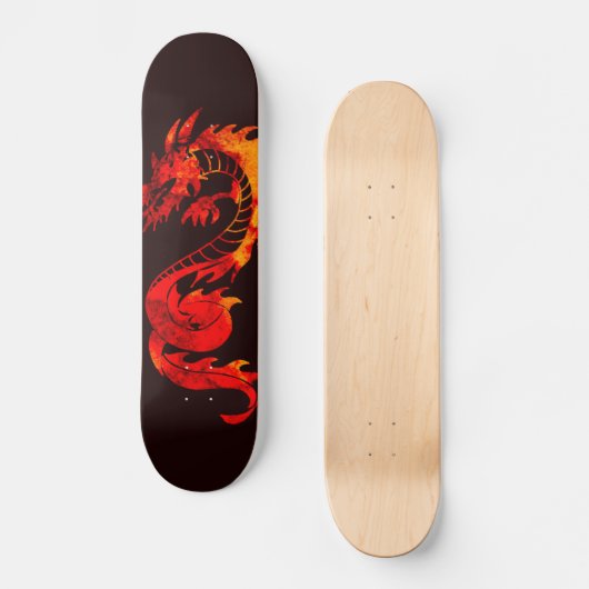 Skateboard Skate Red Fire Dragon (Recto)