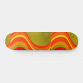 Skateboard Skate rouge orange et jaune (Horz)