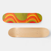 Skateboard Skate rouge orange et jaune (Horz)
