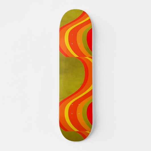 Skateboard Skate rouge orange et jaune (Devant)