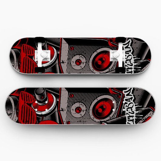 Skateboard Skate Style Graffiti Rouge | Red Skate