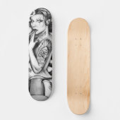 Skateboard skate tattoo girls (Recto)