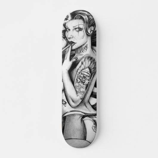 Skateboard skate tattoo girls (Devant)