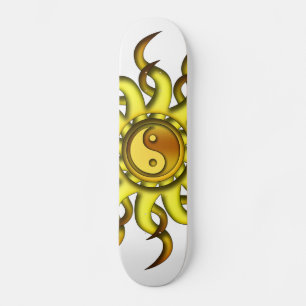 Skateboard Skate, Yin Yang Sun, Jaune Gold