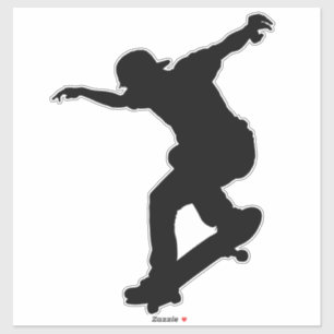 Skateboard, skateboar Custom-Cut Vinyl Sticker