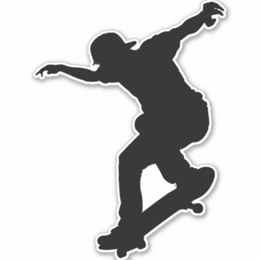 Skateboard, skateboard Custom-Cut Vinyl Sticker (Devant)