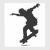 Skateboard, skateboard Custom-Cut Vinyl Sticker (Feuille)