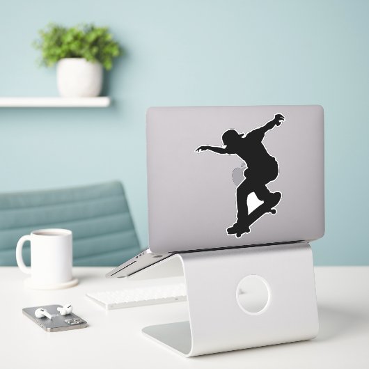 Skateboard, skateboard Custom-Cut Vinyl Sticker (Ordinateur portable sur le bureau)
