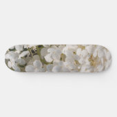 Skateboard Skateboard, fleurs blanche (Horz)