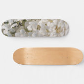 Skateboard Skateboard, fleurs blanche (Horz)