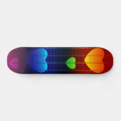 Skateboard Skateboard, Rainbow Heart Motif (Horz)