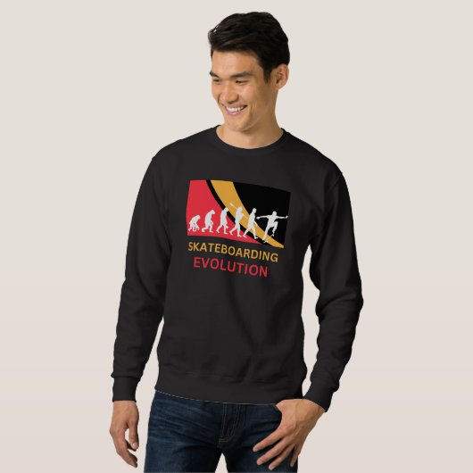 Skateboard Skateboarder Evolution Sweatshirt (Devant entier)