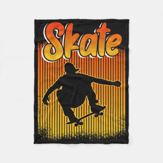 Skateboard Skateboarding Retro Tee For Skateboarde Fleece Deken