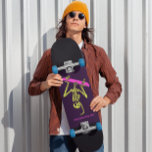 SKATEBOARD SKATEBOARDING SKELETON 'BONE TO BE WILD' SKATEBOAR<br><div class="desc">SKATEBOARDING SKELETON EN DESSOUS DU SKATEBOARD</div>