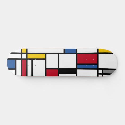 Skateboard Skateboards art Piet Mondrian abstraction (Horz)