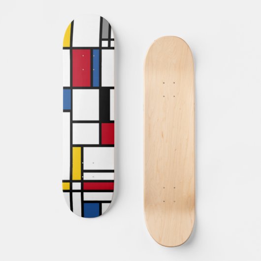 Skateboard Skateboards art Piet Mondrian abstraction (Recto)