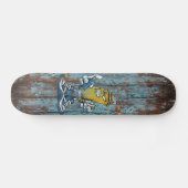 Skateboard Skateboards graffiti sur planche en bois usée (Horz)