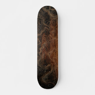Skateboard Skateboards lignes topographique montagne bois