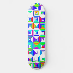 SKATEBOARD SKATEBOARDS PROFESSIONNELS - CARRÉS RAINBOW - RAD