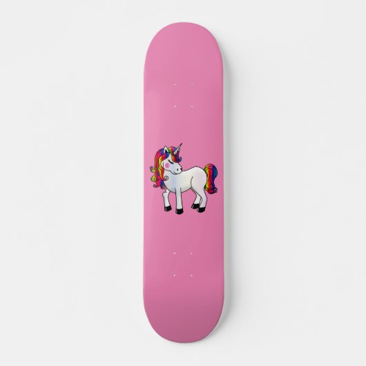 SKATEBOARD SKATEBOARDS UNICORN ROSE POUR LES FILLES (Devant)