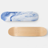 Skateboard Skateboards vagues bleu aquarelle (Horz)