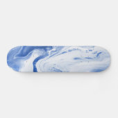 Skateboard Skateboards vagues bleu aquarelle (Horz)