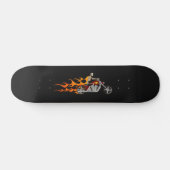 Skateboard Skeleton Bike Rider Avec Flames : Skate (Horz)
