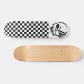 Skateboard Skeleton Tribal Tattoo & Checkers Skate (Horz)