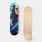 Skateboard Skeletons enveloppés dans un arc-en-ciel (Recto)