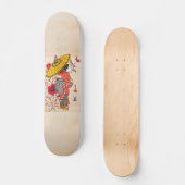 Skateboard Ski féminin asiatique (Recto)