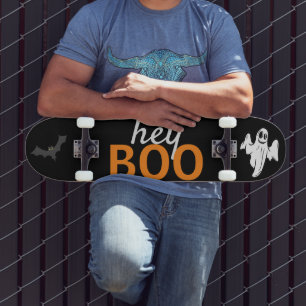 Skateboard Ski - hey BOO Ghost / Bats Black