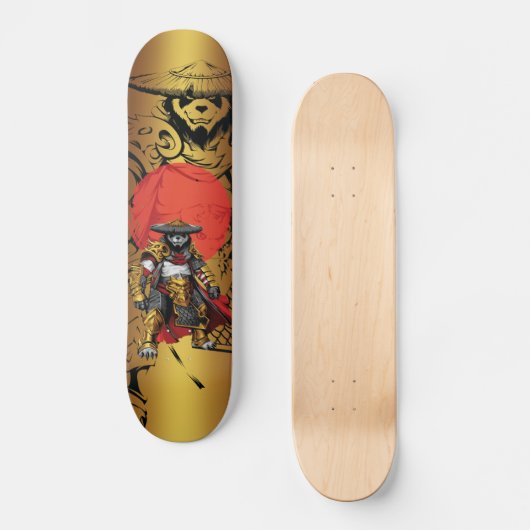 Skateboard Ski Panda samouraï (Recto)