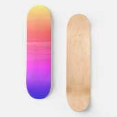 Skateboard Ski Pink Yellow Orange Beach Sunset (Recto)