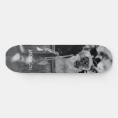 Skateboard Ski Skeleton noir Halloween  (Horz)