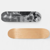Skateboard Ski Skeleton noir Halloween  (Horz)