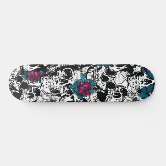 Skateboard Skull Flower Gothic (Horz)