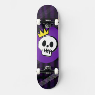 Skateboard Skull King – Planche à roulettes punk minimale