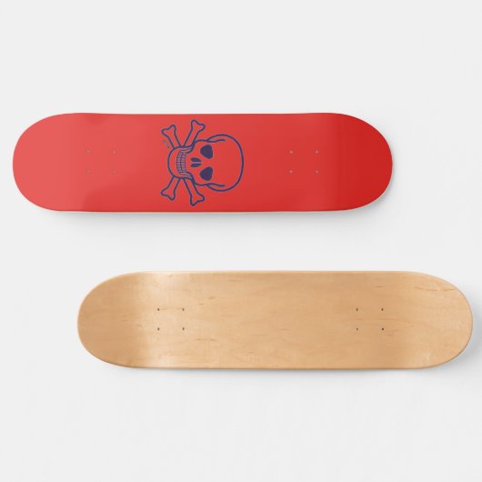 Skateboard Skull n Bones rouge skboard (Horz)