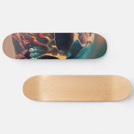 Skateboard Skull on the beach (Horz)