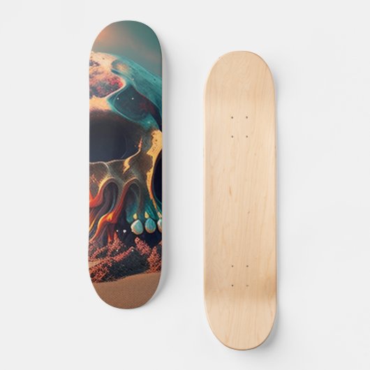 Skateboard Skull on the beach (Recto)