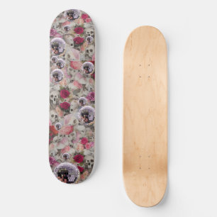 Skateboard Skuls Rose et boules Disco Rose