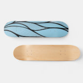Skateboard Sky Blue Hues Creative Leave Motif (Horz)