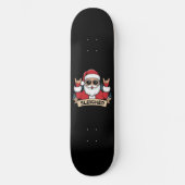 Skateboard Sleigher de Noël Père Noël Rock Rocker de Noël (Recto)