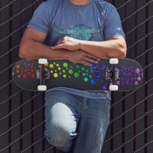 Skateboard SlipperyJoe aime les bulles rouge orange jaune ver